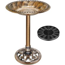 Polyresin Antik utomhus Golden Garden Bird Bath