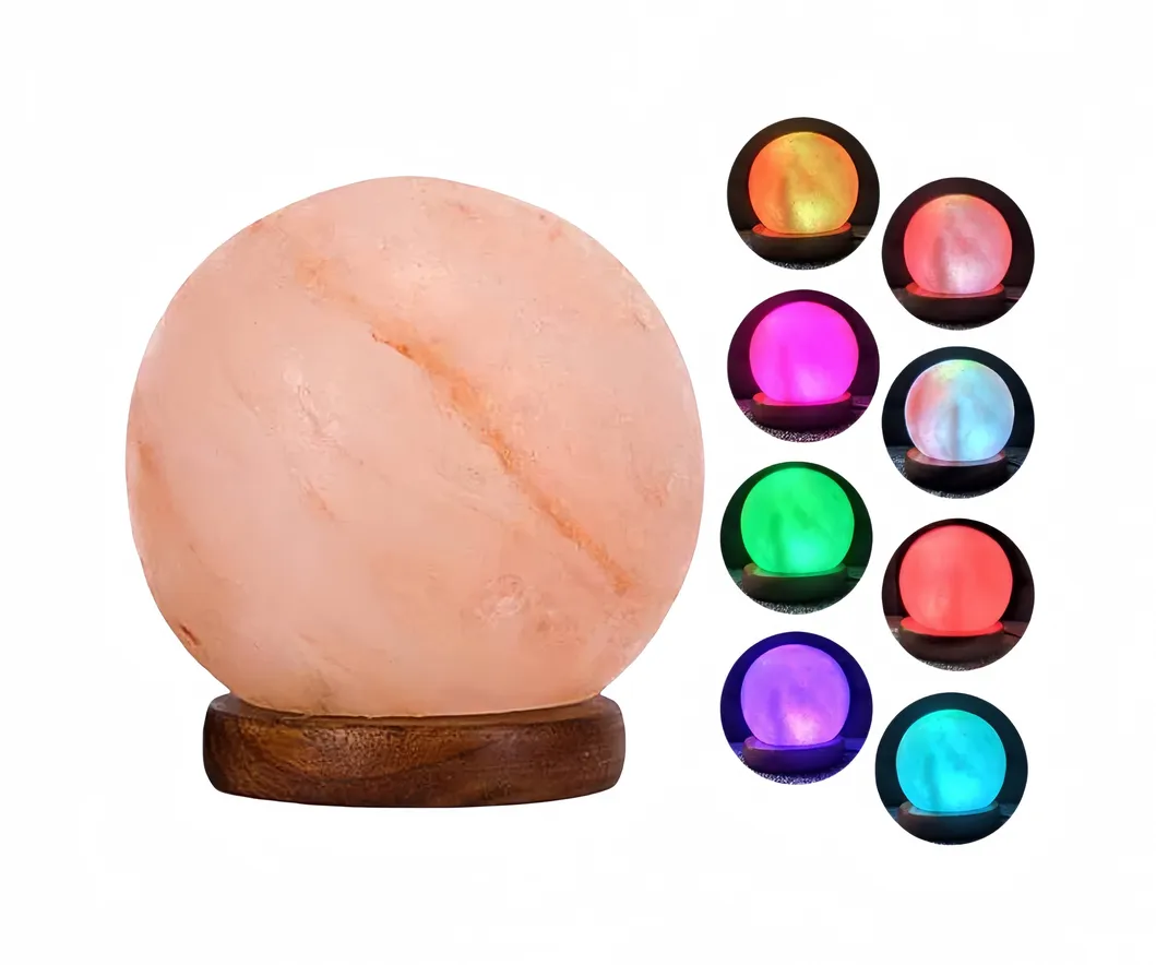 Wholesale Himalayan Salt Lamp with LED Lights for Home Decoration