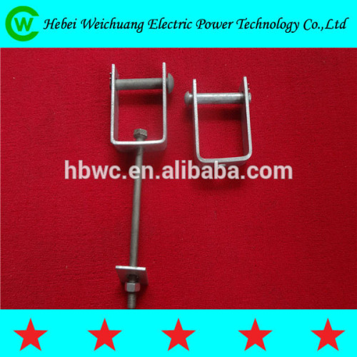 Hot dip galvanized line hardware high voltage D iron D bracket for power fitting