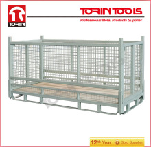 Heavy duty foldable metal mesh container