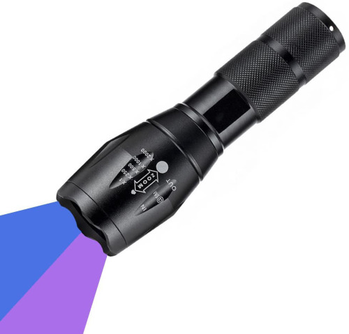 365nm＆395nm 2 in 1 Blacklight Ultraviolet懐中電灯