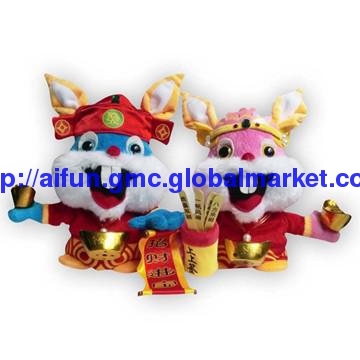 Lucky Rabbits plush hand puppet toys