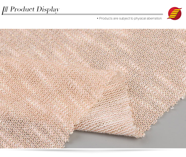 Chinese wholesale hacci knitted tissue gold silver lame metallic knitted fabric for sweater