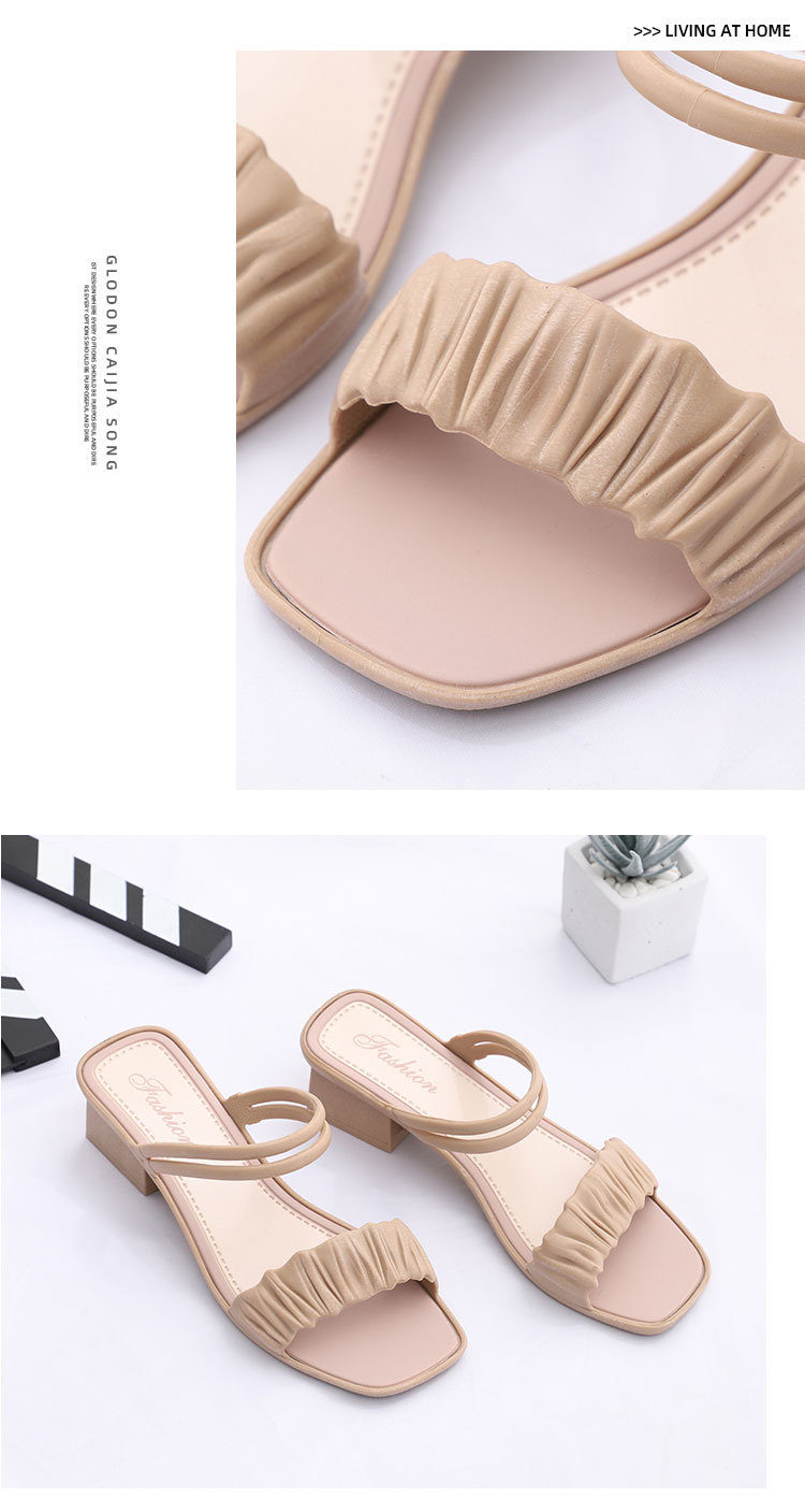 2021 Summer Beach Garden Fashion Sandals For Women Designer shoes Anti-Slip Sandals for women Mid-heel Sandals