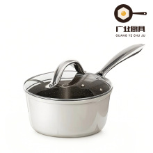 Milky white star pattern non-stick soup pot