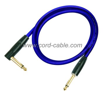 DFS Series Professional Instrument Guitar Cable Jack 90° to Jack Blue