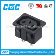 iec connector snap fit to panel inlet:3 pins IEC inlet AC power socket C14 AC-04F