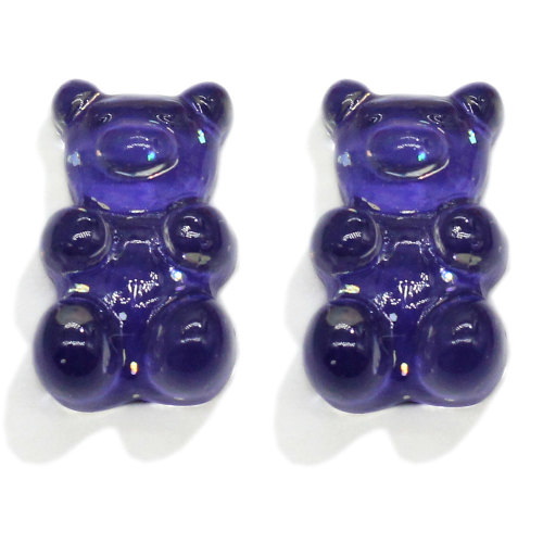 Ρητίνη Cute Glitter Gummy Bear Kawaii Charms Beads Flatback Cabochon For DIY Earrings Decor slime αξεσουάρ