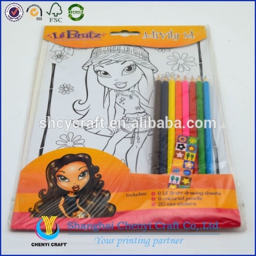 custom kid Activity set coloring kit