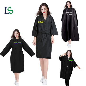 Custom Salon Beauty Logo Waterproof Spa Robes with Sleeves