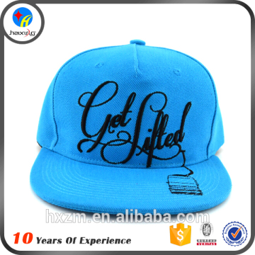 Fashion flat brim cap with embroidery logo