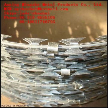 concortina cross razor wire