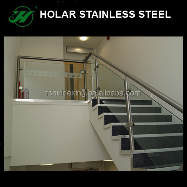 Stainless steel glass clamps for stairs handrail