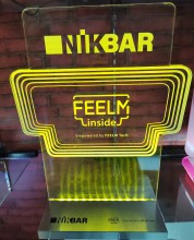 Customized light display stand counter display light sign