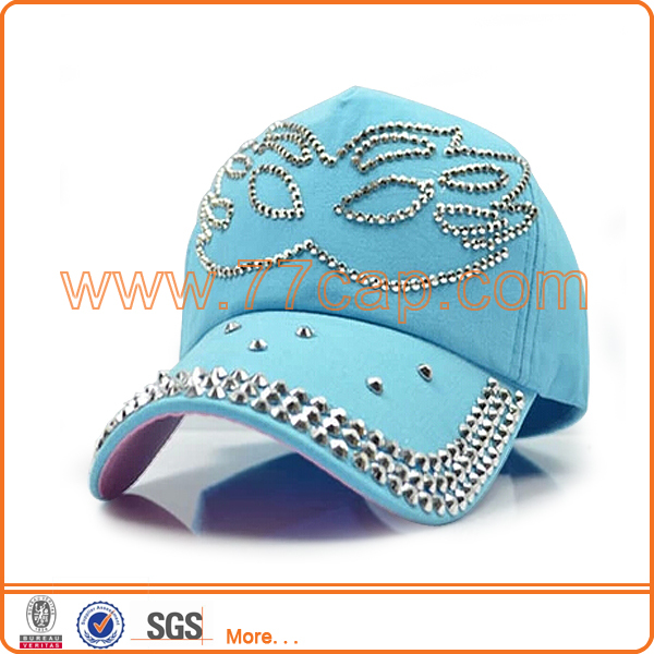 Custom fashion golf rhinestone hats