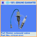 Komatsu repuestos PC300-7 excavadora solenoide conjunto 6743-81-9141