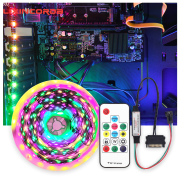 WS2812B LED Strip Light with Symphony Controller for PC Case Decoration