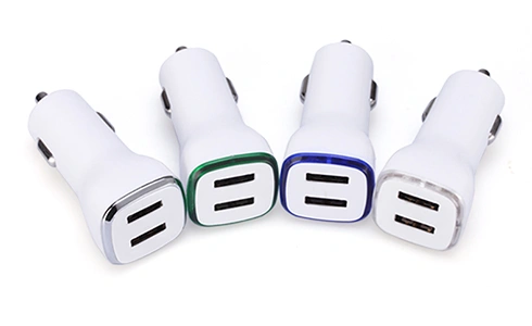 New Hot Style 2.4A Dual USB Car Charger with Intelligent Identification