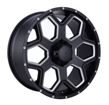 Pick-up Wheel Flat Black Milled Windows