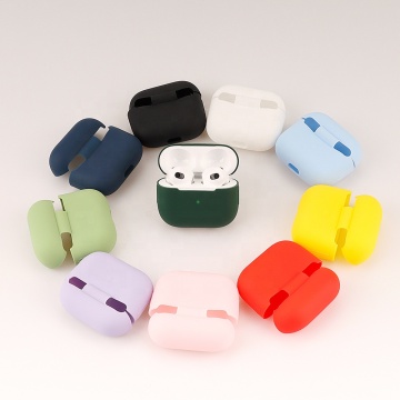 Factory Wholesale Buds Case for Apple AirPods 3 - Silicone Protective Cover with Hook
