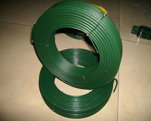 high quality green PVC coated steel wire