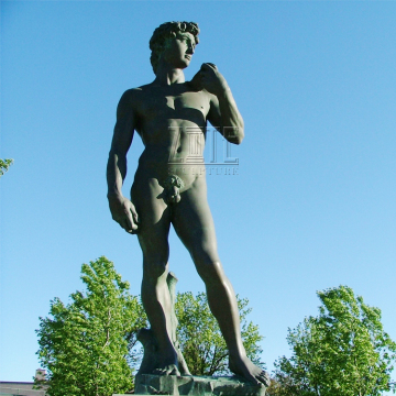 Garden art metal famous western figure sculpture bronze statue of david copperfield