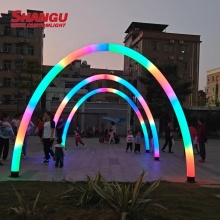 Outdoor Waterproof IP 68 Artificial Plant Lights - RGB Rainbow Arch Motif Holiday Lighting