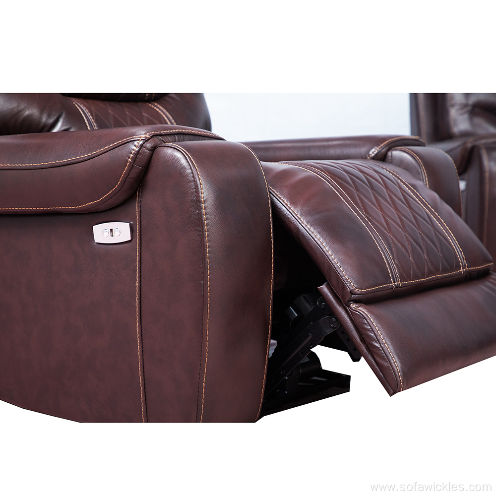 Air Leather Power Single Recliner Rocker Sofa Chair