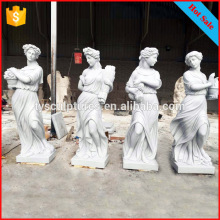 China stone carving marble female figure statue greek lady four season sculpture