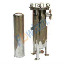 Stainless steel single bag filter housing