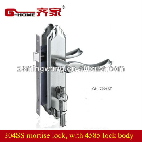 stainless steel gate lock handle zinc handle lock mortise lock