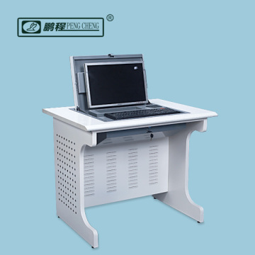 White Square Surface Computer Desk with Storage Box Images