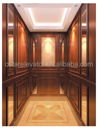 Luxurious Golden Glass Decoration Elevator Cabin