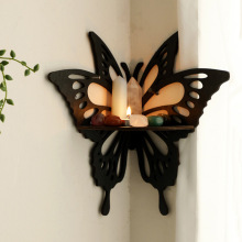 Corner Shelf with Butterfly Wall Decoration