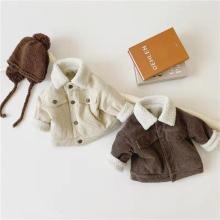 Winter Jacket Corduroy Fur Thick Infant Toddler Child 1-5Y Warm Coat Baby Outwear Clothes