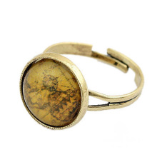 Simple Fashion 18k Gold Turquoise Wedding Ring Without Big Stones