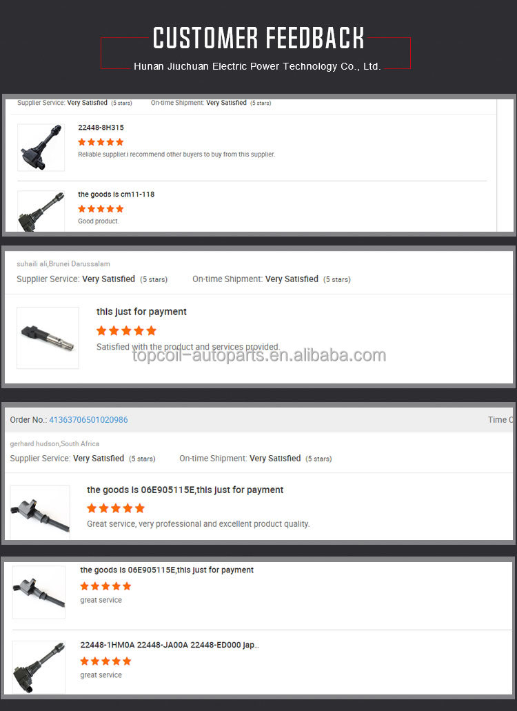 auto engine parts 06K 905 11 0K A High voltage Genuine auto parts 06J905110G 06k905110c Ignition Coils assy manufacturers