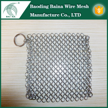 chain mail scrubber and iron cast cleaner for floor scrubber