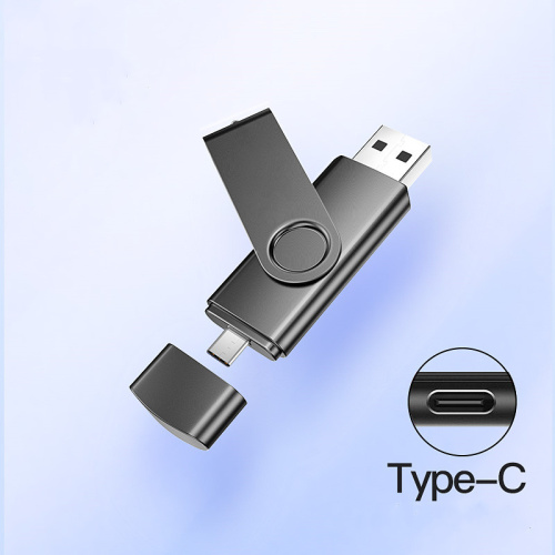 Klassieke draaibare aangepaste USB-flashdrive Type c