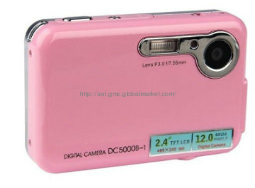 2013 latest 5.0 mega pixels digital camera with pink color