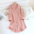 Crepe Cotton Pullover Home Casual Pyjamas Kleid