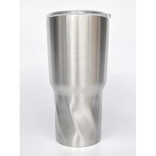 Curve Twist Stainless Steel Tumbler with Lid