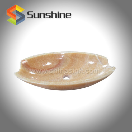 Honey Onyx Oval Shaped Bathroom Washbasin DS-026A-HO