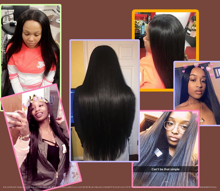 Straight Hair Weave 3 Bundles With Ear to Ear Frontal