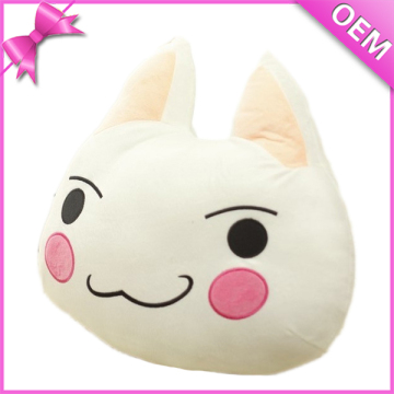 Plush Animal Pillow White Cat Foam Bead Cat Plush Pillow