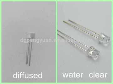 5mm 3mm red color diffused flat top leds manufacturer