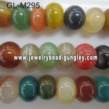 Abacus shape agate bead-mixed color