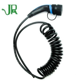 IEC62196 32A Type2 Electric vehicle Tethered Spiral Cable