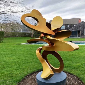 Large brass bronze abstract sculpture henry moore park sculpture