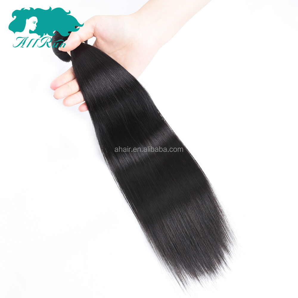 ALL RUN Factory Wholesale Price  Silky Straight 100% Human Hair Buldles